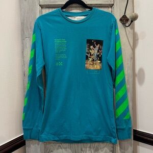 Off-White Pascal Painting Golden Ratio Long Sleeve T-Shirt Size S Flaw